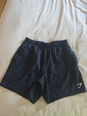Mens Gymshark 7" Black Athletic Shorts